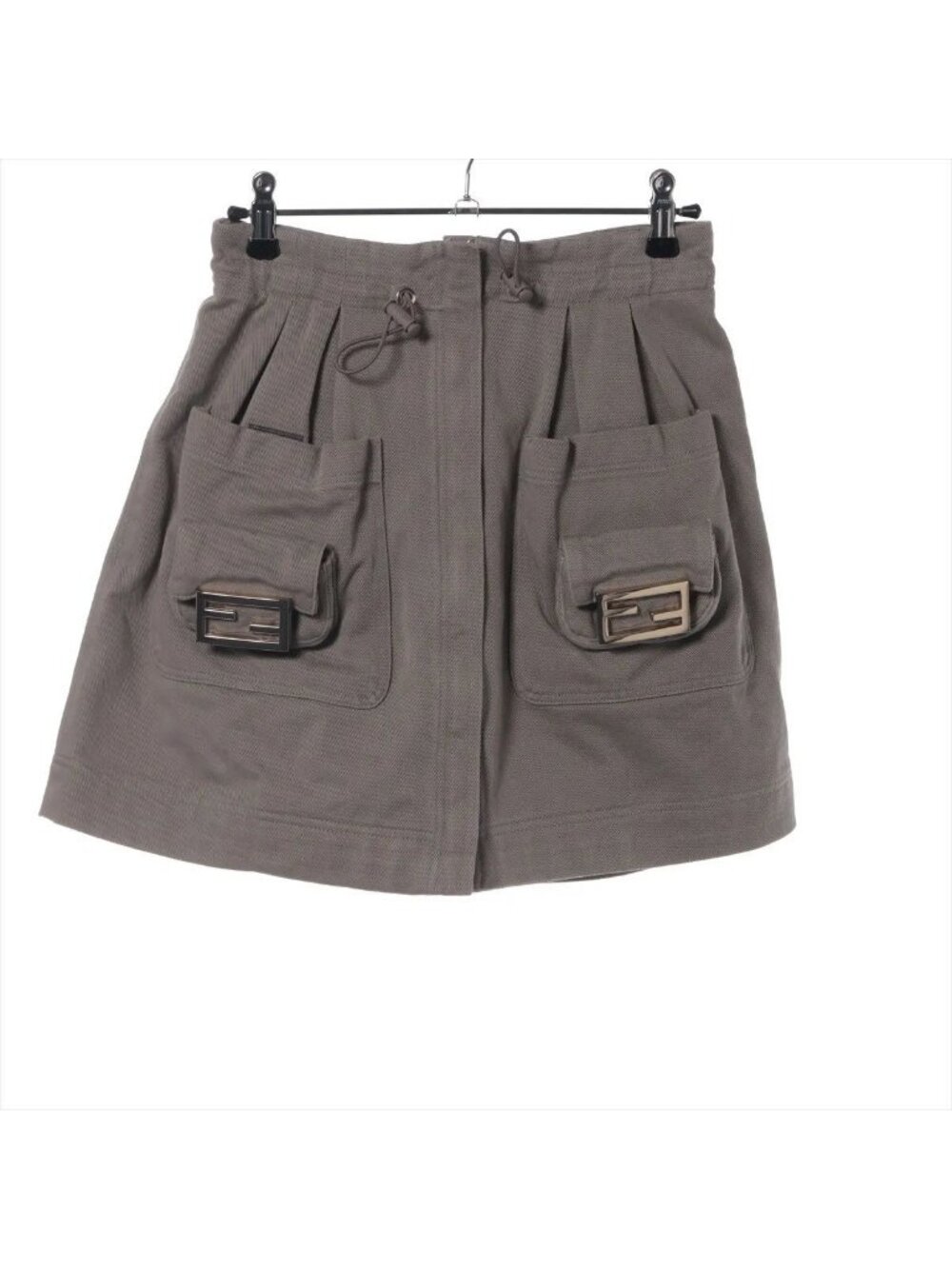 Fendi Baguette Cotton Drill Skirt